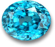 椭圆形蓝色锆石宝石