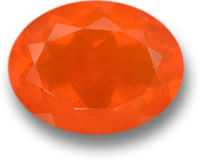 橙色墨西哥火蛋白石宝石