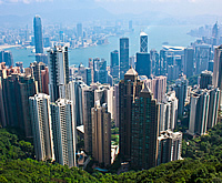 从山顶看香港