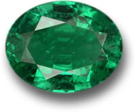 椭圆形赞比亚祖母绿宝石