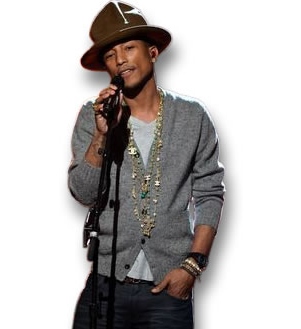 Pharrell 展示他的宝石链