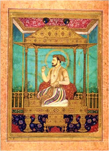 孔雀王座上沙贾汗的艺术描绘