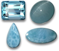 海蓝宝石和拉利玛宝石