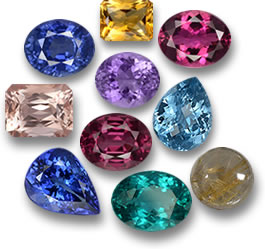2016 年一些热门宝石：蓝宝石、黄水晶、红碧玺、摩根石、红榴石、黄玉、坦桑石、磷灰石和金红石石英