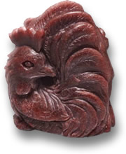 镁铝榴石石榴石公鸡雕刻