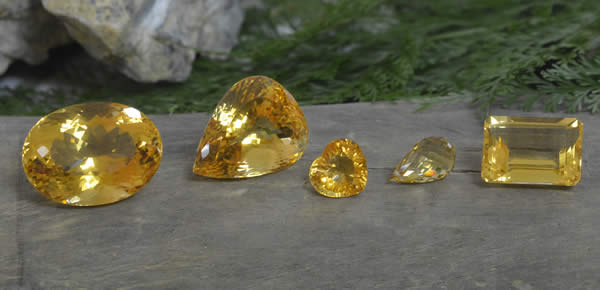 各种黄水晶宝石