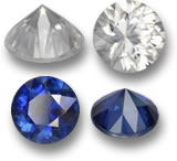 钻石切割锆石和蓝宝石