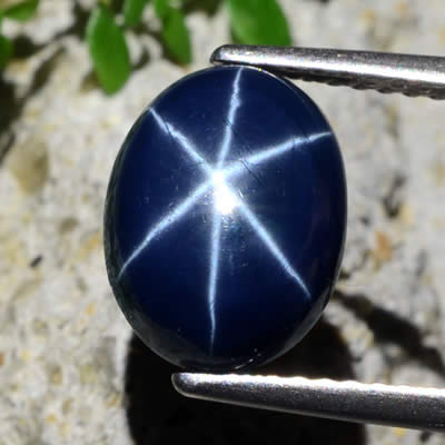 散光蓝星光凸圆形蓝宝石