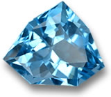 奇形刻面蓝色托帕石宝石