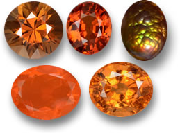 火红宝石：锆石、蓝宝石、火玛瑙、火蛋白石和锰铝榴石