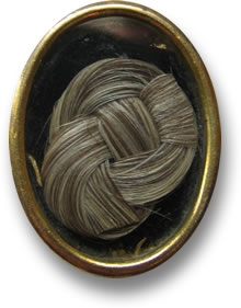 Jet Hair Mourning Jewelry 吊坠