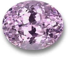 椭圆形粉紫紫锂辉石宝石