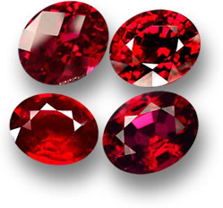 裸露红色尖晶石宝石