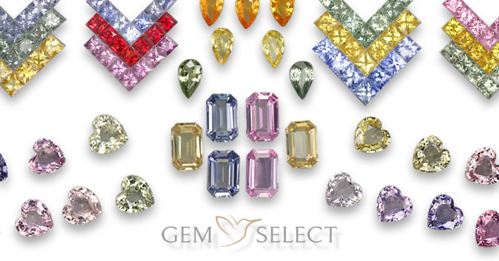 GemSelect 为珠宝商提供的多色蓝宝石批次