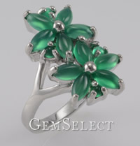 出售玛瑙戒指 Green Agate Gemstone Ring