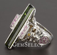 电气石银戒指 Buy Tourmaline Gems