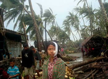 飓风纳尔吉斯淹没缅甸