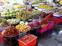 泰国尖竹汶府当地水果市场