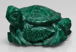 Massive malachite carving