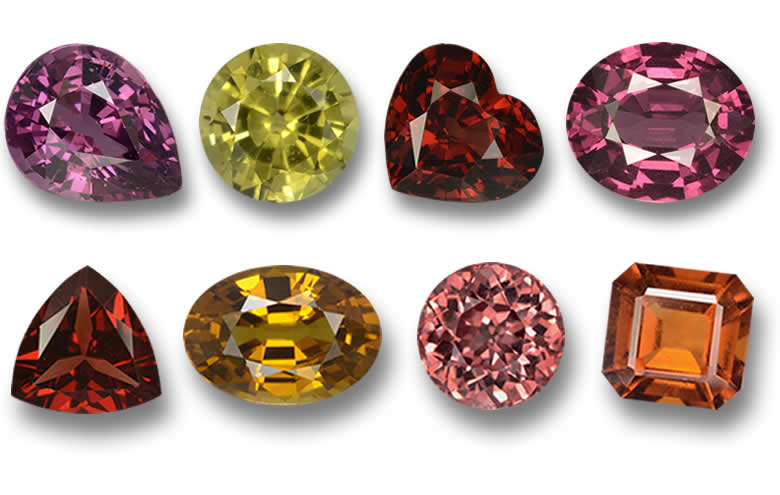 1-2 Carat Garnet Gemstones - Natural, Certified