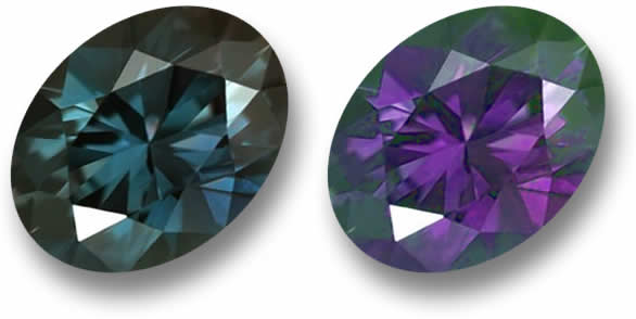 出售裸装变色蓝宝石