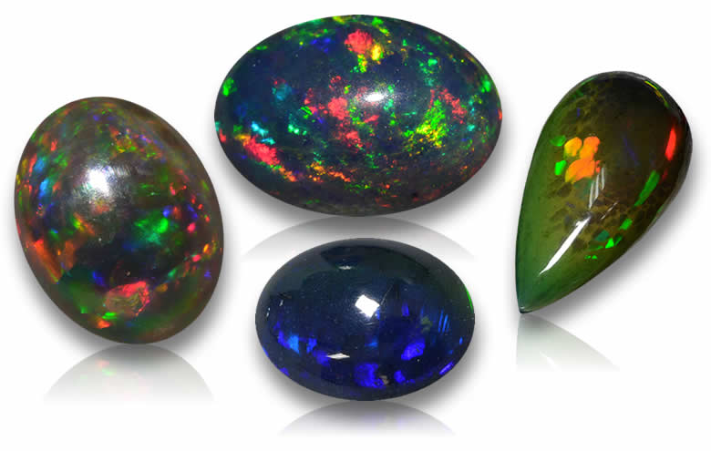 Shop Loose Black Opal | Natural Australian and Ethiopian Black Opals, High-Quality Opal Stones
