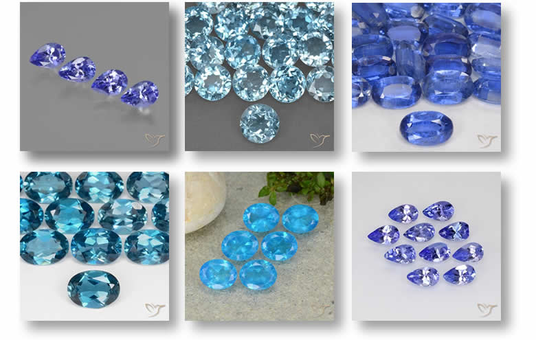 用于珠宝制作的散装蓝色宝石