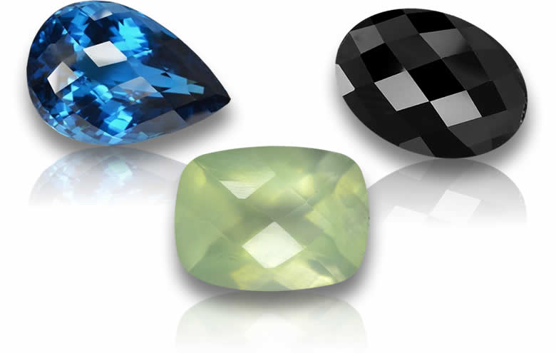 散装棋盘格切割宝石,适用于珠宝制作