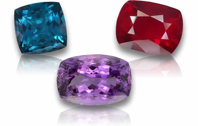 珠宝用散装垫形切割宝石