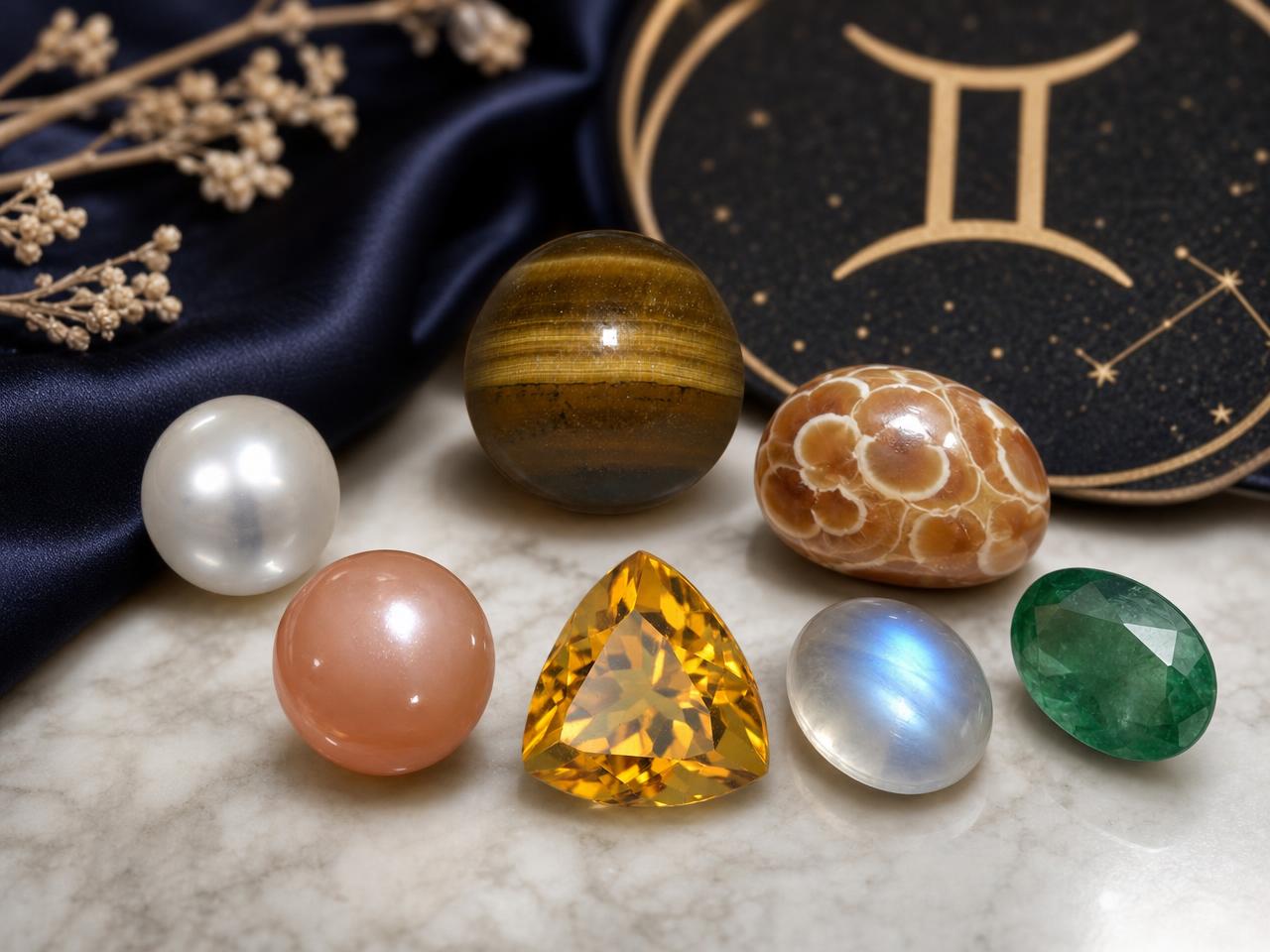 天然散装双子座诞生石,适用于星座珠宝