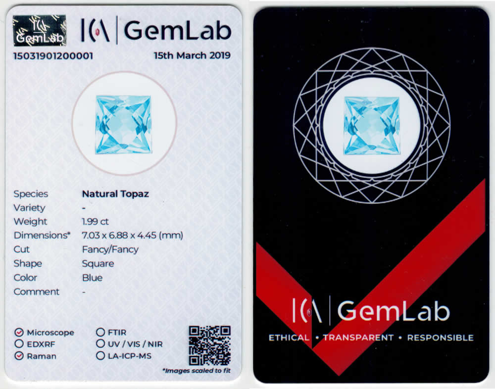 ICA GemLab 简要鉴定报告