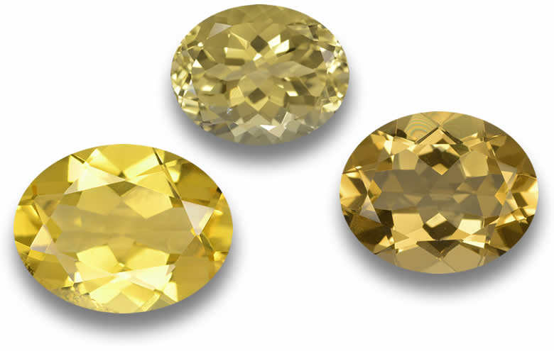Oval Golden Beryl Gemstones - Natural, Certified
