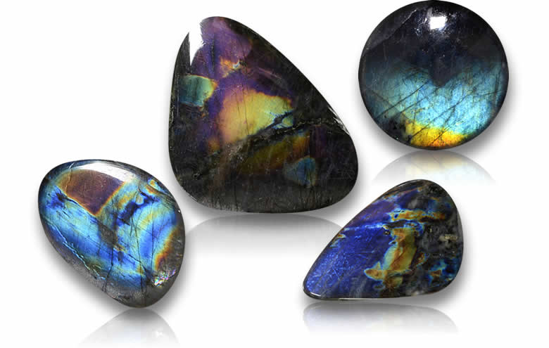 Loose Spectrolite Stones - Natural Spectrolite, Cabochons and Spheres for Jewelry