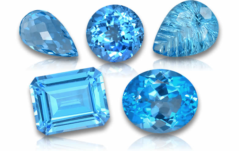 Swiss Blue Topaz: Oval, Round, Marquise and more. Loose Wholesale Swiss Blue Topaz