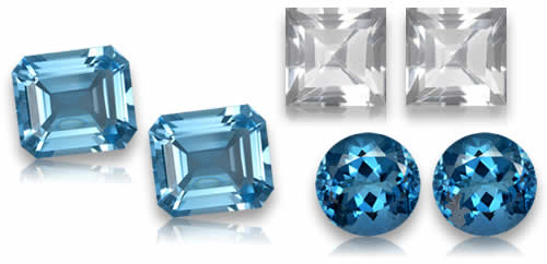 用于耳环和珠宝的配套托帕石宝石对