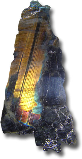 来自芬兰的 Spectrolite 原石