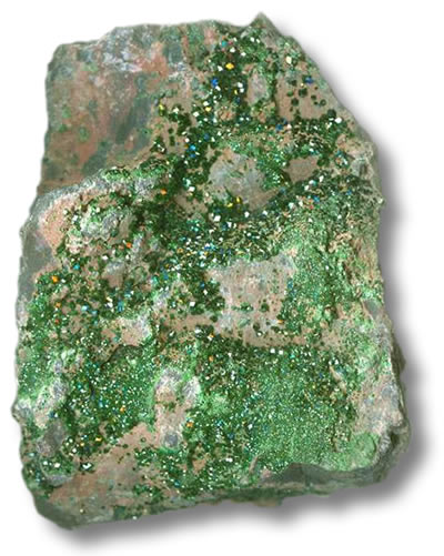 Uvarovite 粗糙 Uvarovite Rough