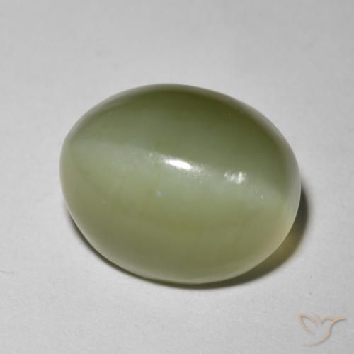 5.80克拉天然阳起石猫眼，椭圆形，半透明