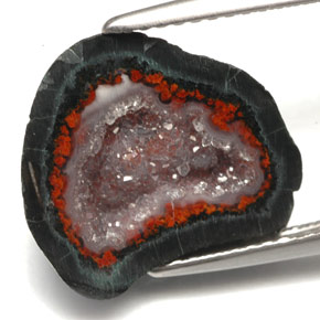 6.55克拉天然多色玛瑙晶洞，异形，14.8×13.8毫米，不透明