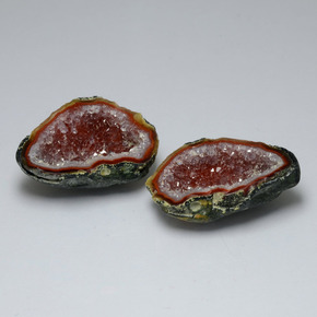 天然多色玛瑙晶洞，异形，27.2×18.7毫米，不透明