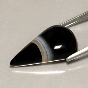 17.64克拉天然玛瑙，梨形，不透明