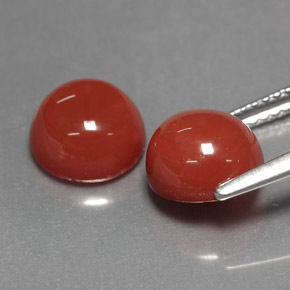 克拉天然玛瑙，圆形切割，不透明