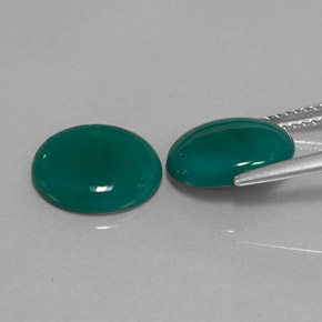 天然绿色玛瑙，透明，11.1×9.1毫米，透明/半透明