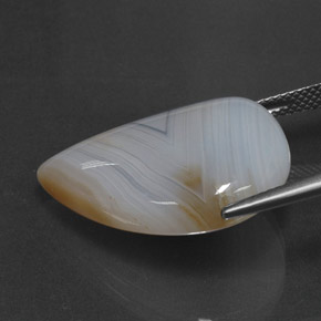 18.98克拉天然多色玛瑙，透明，25.6×16.3毫米，透明/半透明