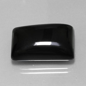 19.22克拉天然黑色玛瑙，长方形切工，20.8×13.9毫米，不透明