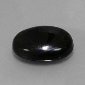 10.17克拉天然黑色玛瑙，椭圆形切割，17.4×13.5毫米，不透明