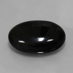 14.26克拉天然黑色玛瑙，椭圆形切割，19.1×14.9毫米，不透明
