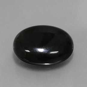10.40克拉天然黑色玛瑙，椭圆形切割，15.6×13.9毫米，不透明