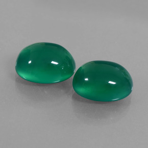 12.08天然绿色玛瑙，椭圆形切割，12.6×10.1毫米，半透明