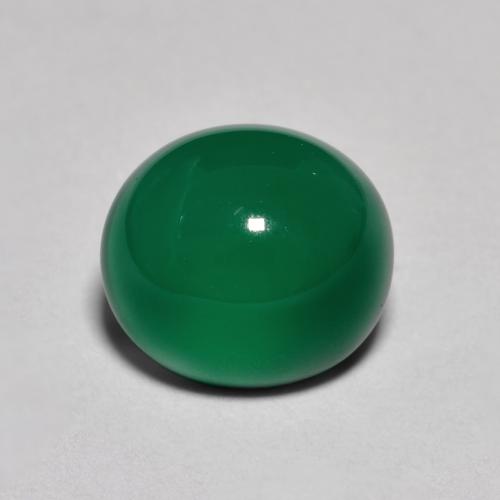 2.80克拉天然绿色玛瑙，椭圆形切割，9.2×8.4毫米，半透明